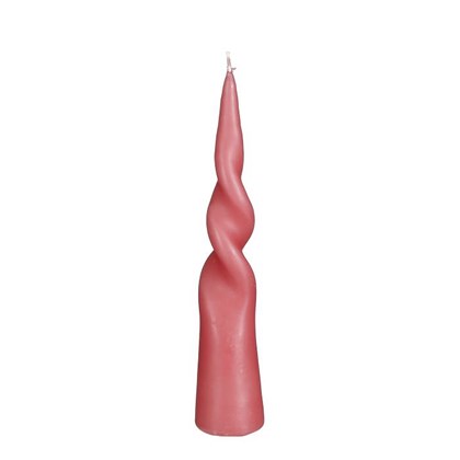 Twist Cone Candle - H25 x 5 cm - Salmon