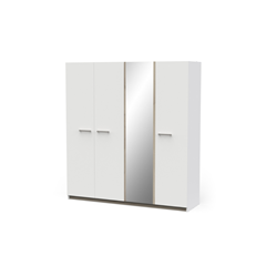 Bedroom Set 140x200 – Matt White & Kronberg Oak