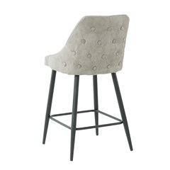 Bar Stool - Light Grey & Black