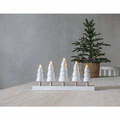 Wooden Trees Candlestick 5-Lights