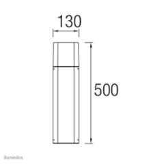 Bollard IP44 Mandela 500MM E27 23W Urban