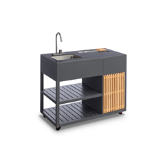 Outdoor Kitchen 3 in 1 with Fridge,  Chef Worktop and Grill