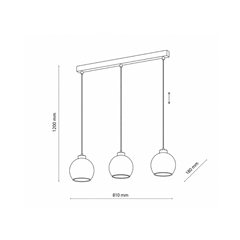 Devi Transparent Pendant Lamp – 3-Light
