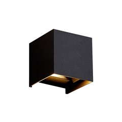 Square LED Wall Light - Black