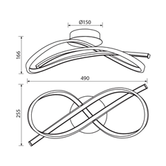 LED CCT Ceiling Light – Black