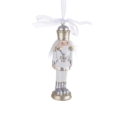 Galles White Gold Soldier Ornament