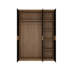 3 Doors Wardrobe – Stirling Oak & Black Matt
