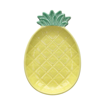 Yellow Pineapple Pl.18x12h2 Pachy Stoneware Yellow
