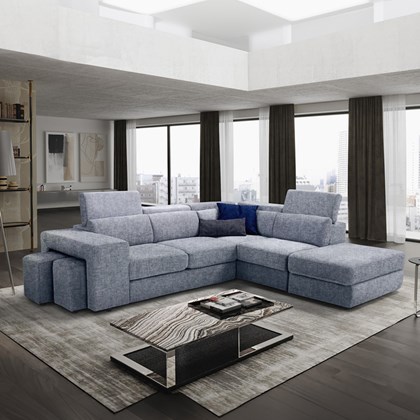 L-Shaped Sofa Bed 2-Seater With Corner Right - P24