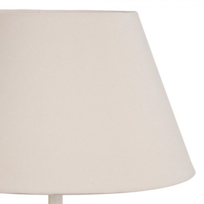 Table Lamp Worn White Resin Fabric