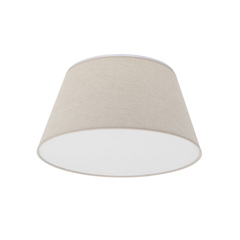 Linen Ceiling Lamp – Beige & White