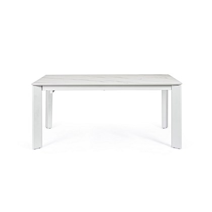 White Grey Extendable Table 160-220X90cm