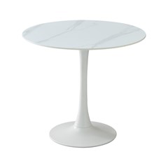 Round Dining Table Ceramic - White