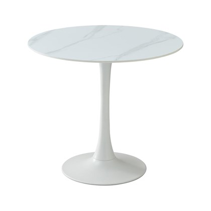 Round Dining Table Ceramic - White