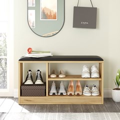 Shoe Rack Cabin in Felt with Pouf on Top