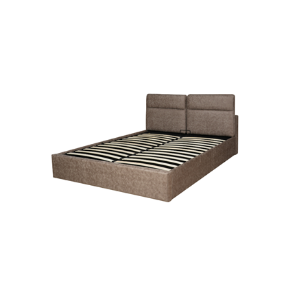 Upholstery Bed with Gaslift 160 x 200 cm - Brown