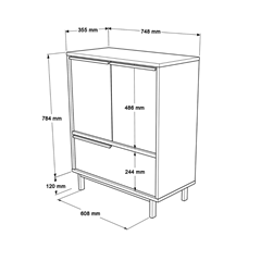 Multipurpose Cabinet Light Oak