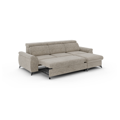 Sofa RH with Adjustable Headrests & Storage -  Grey