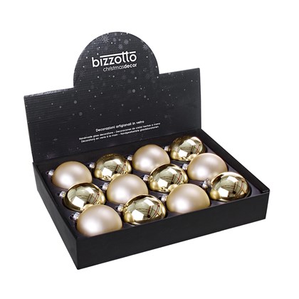 Champagne Ball D80 Set of 12