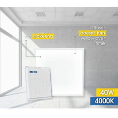 Square LED Panel Light White 40W - 4000K  Pack x10