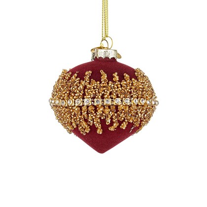 Luxury Dark Red Glass Ornament