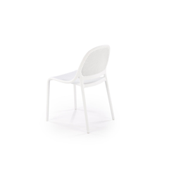 Chair White Plastic Frame Straight Legs