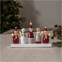 Candle Stick Santa Family