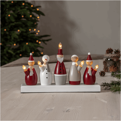 Candle Stick Santa Family