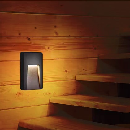 Dark Grey Plastic Wall Light 3Watts 3000K