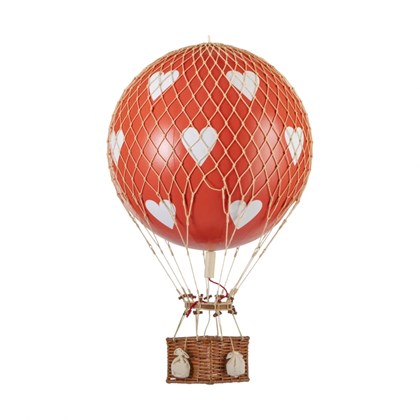Vintage Balloon Model Royal Aero - Red With Hearts