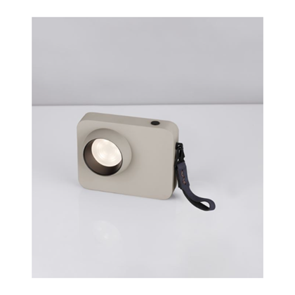 Table Lamp Touch Dimmable Sandy Beige Aluminium and Steel