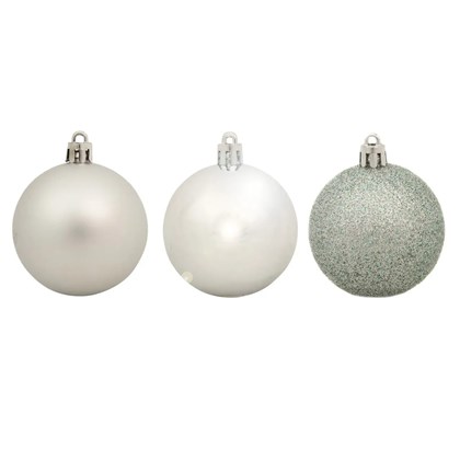 Bauble Unbreakable Silver 10 Pieces D6cm