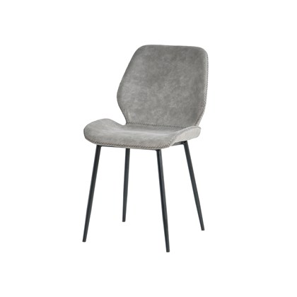 Dining Chair Microfiber Light Grey