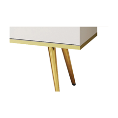 TV Unit with Gold Legs 175 – White