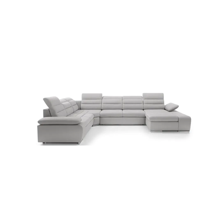 Corner Sofa Bed with Chaise Right – Light Grey