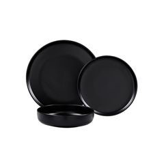 8 Piece Dinnerware Set Matt Black