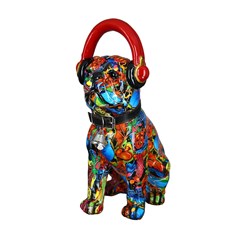 Bulldog with Headphones Pop Art