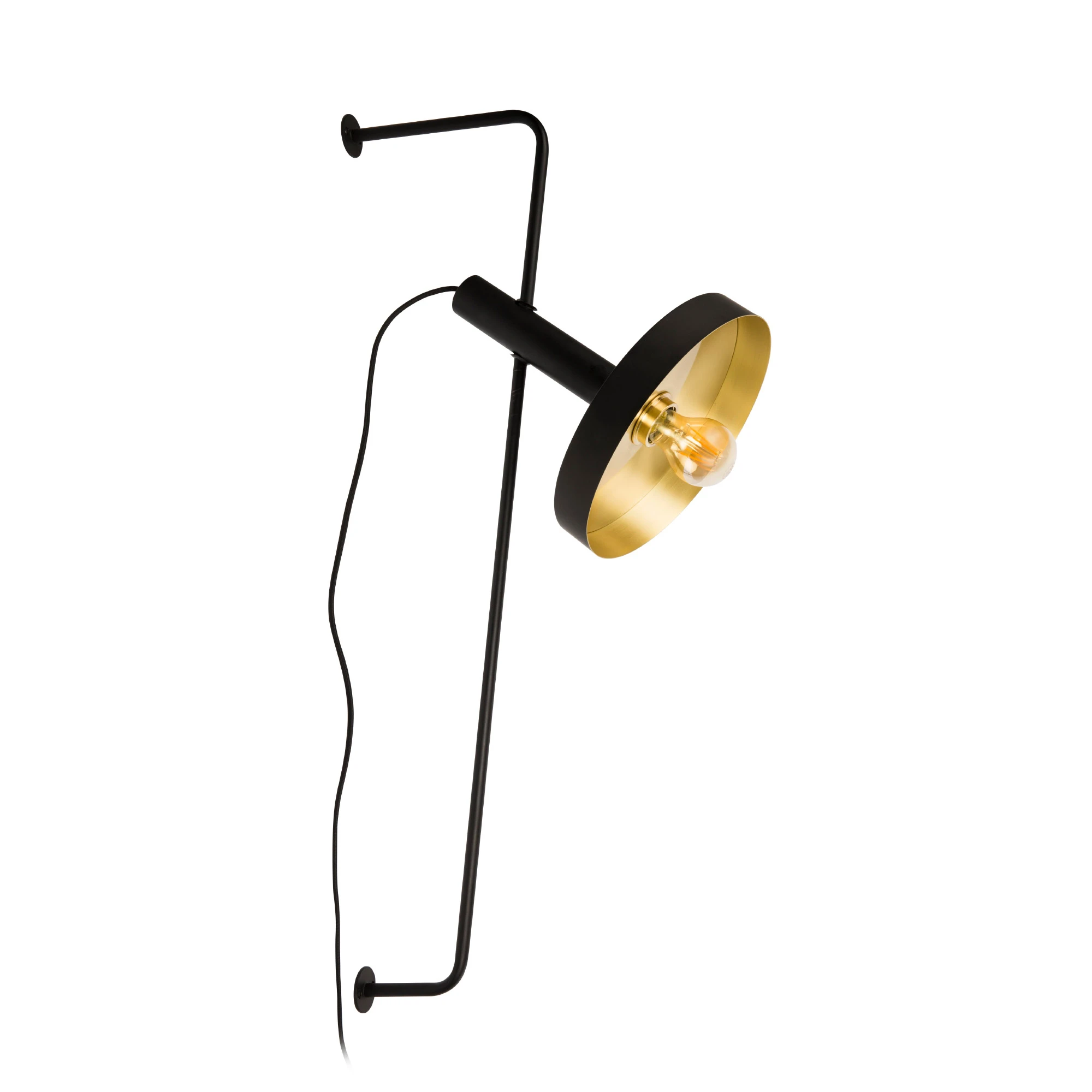 WHIZZ Black & Golden WALL LAMP