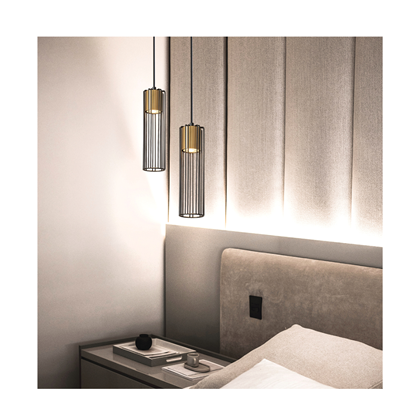 Gold & Black Metal Pendant Light – GU10 LED