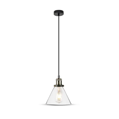 Transparent Glass Pendant Metal Series