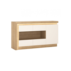 Sideboard 3 Doors – Oak Riviera Light & White High Gloss
