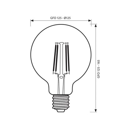 Led Filament Lamp Flick Opal E27 11W 3000K 1300lm GFO125