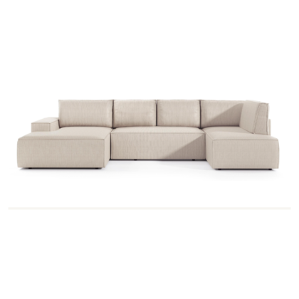 Corn Sofa Bed 140 with Chaise Left – Light Beige