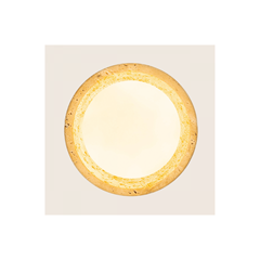 Wall Light 1xG9 LED Max 5W – Natural Stone/Brown Wood/Opal Glass