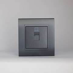1 Gang Ethernet Outlet Grey Matte Series
