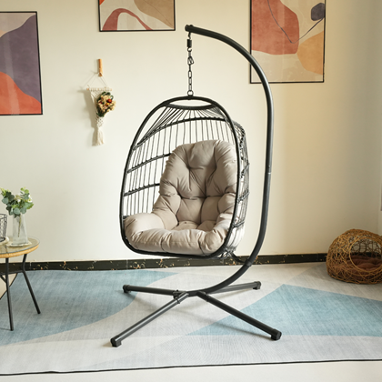 Outdoor Garden Swing Chair - Black