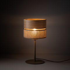 Dorma Wood Jute Bedside Lamp – Light Wood & Jute