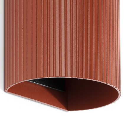 Sole Wall Light Round Striped - Terracotta