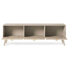 TV Unit 3 Doors - Chevron Scandi & Beige