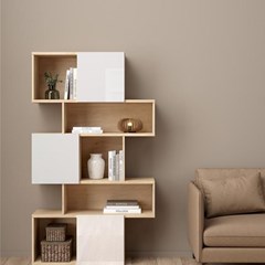 Maze Asymmetrical  Bookcase with 3 Doors